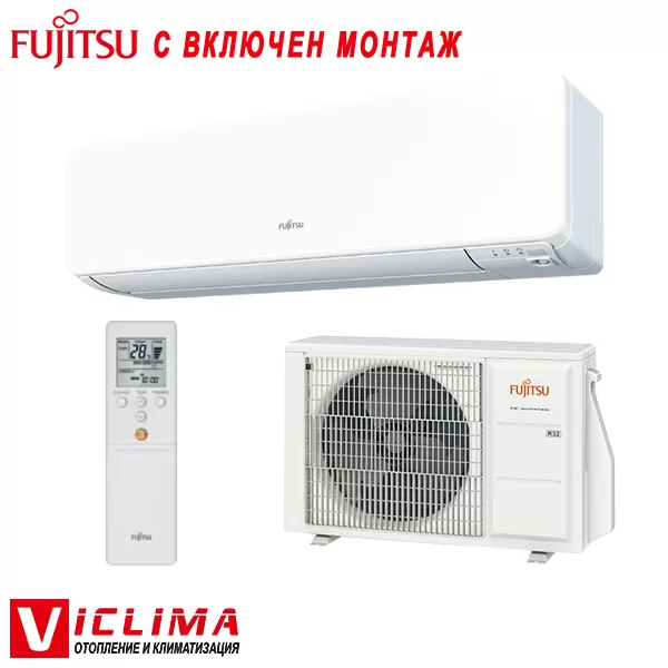 Хиперинверторен климатик Fujitsu ASYG14KGTF/ AOYG14KGCA WiFi, 14 000 BTU, Клас А++
