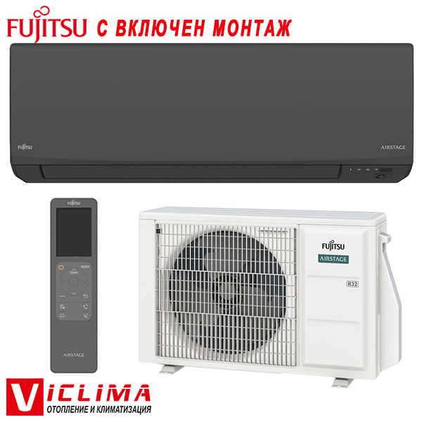 Инверторен климатик Fujitsu Airstage ASEH12KJCALB/ AOEH12KJCA WiFi, 12 000 BTU, Клас А+++