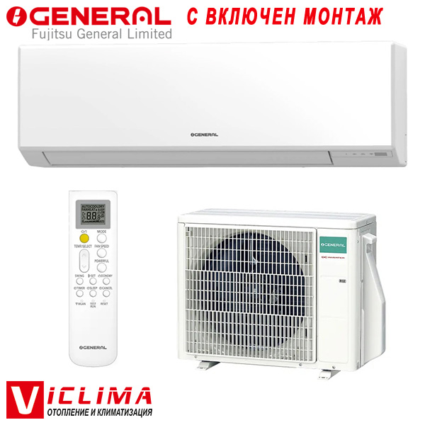 Инверторен климатик Fujitsu General ASHH09KLTBL/ AOHH09KLTA, 9 000 BTU, Клас А++