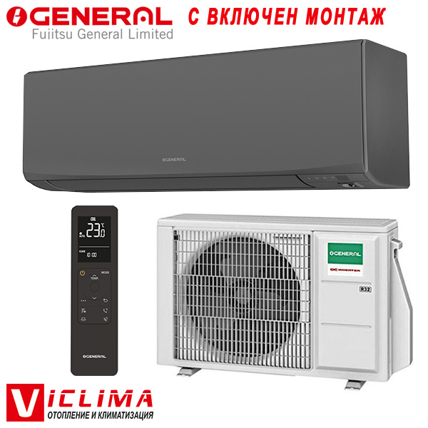 Инверторен климатик Fujitsu General Premium Black ASHH09KJCALB/ AOHH09KJCA WiFi, 9 000 BTU, Клас А+++