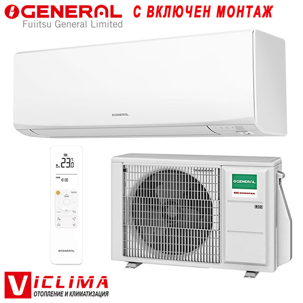 Инверторен климатик Fujitsu General Premium White ASHH09KJCAL/ AOHH09KJCA WiFi, 9 000 BTU, Клас А+++