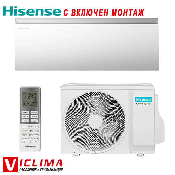 Хиперинверторен климатик Hisense Air Master White QK25WM0AG/ AS25WM0EW, 9 000 BTU, Клас А+++